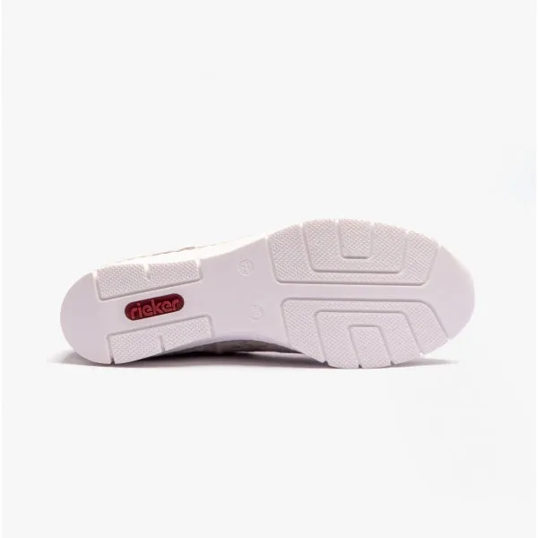 53715-90 Ladies Wedge Trainers Metallic Cement