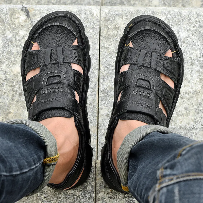 Aule Cut Out CO2 Leather Sandals