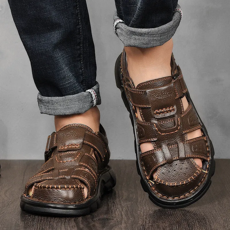 Aule Cut Out CO2 Leather Sandals