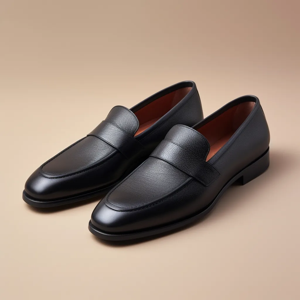 Black Finneas Slip On Unlined Loafers - Work Edition