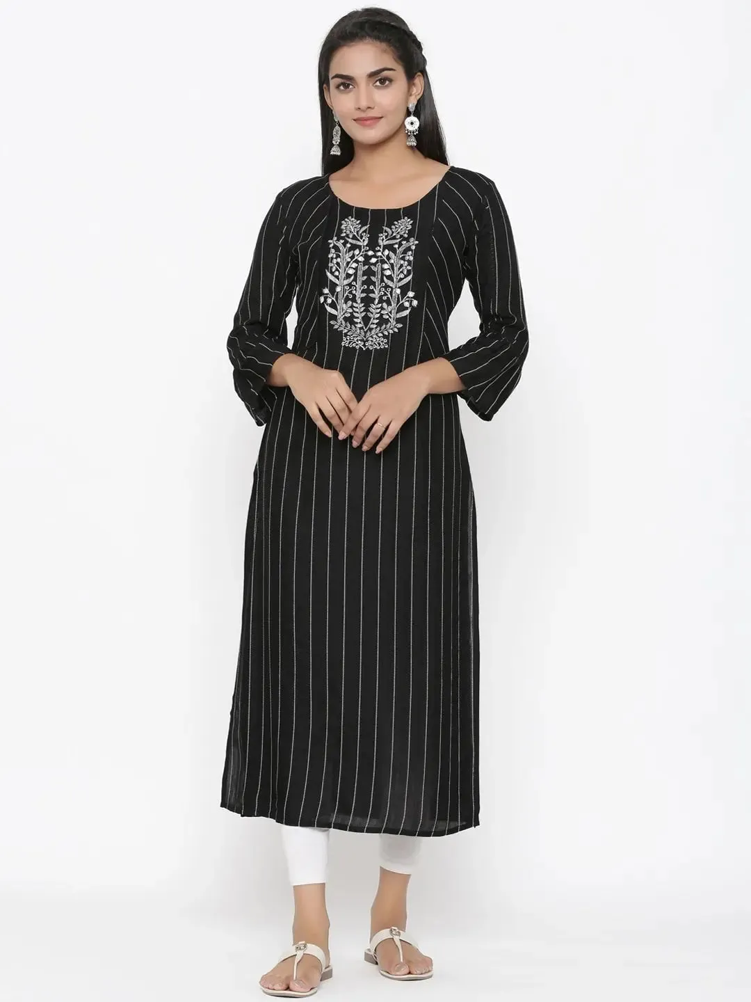 Black Straight Kurta