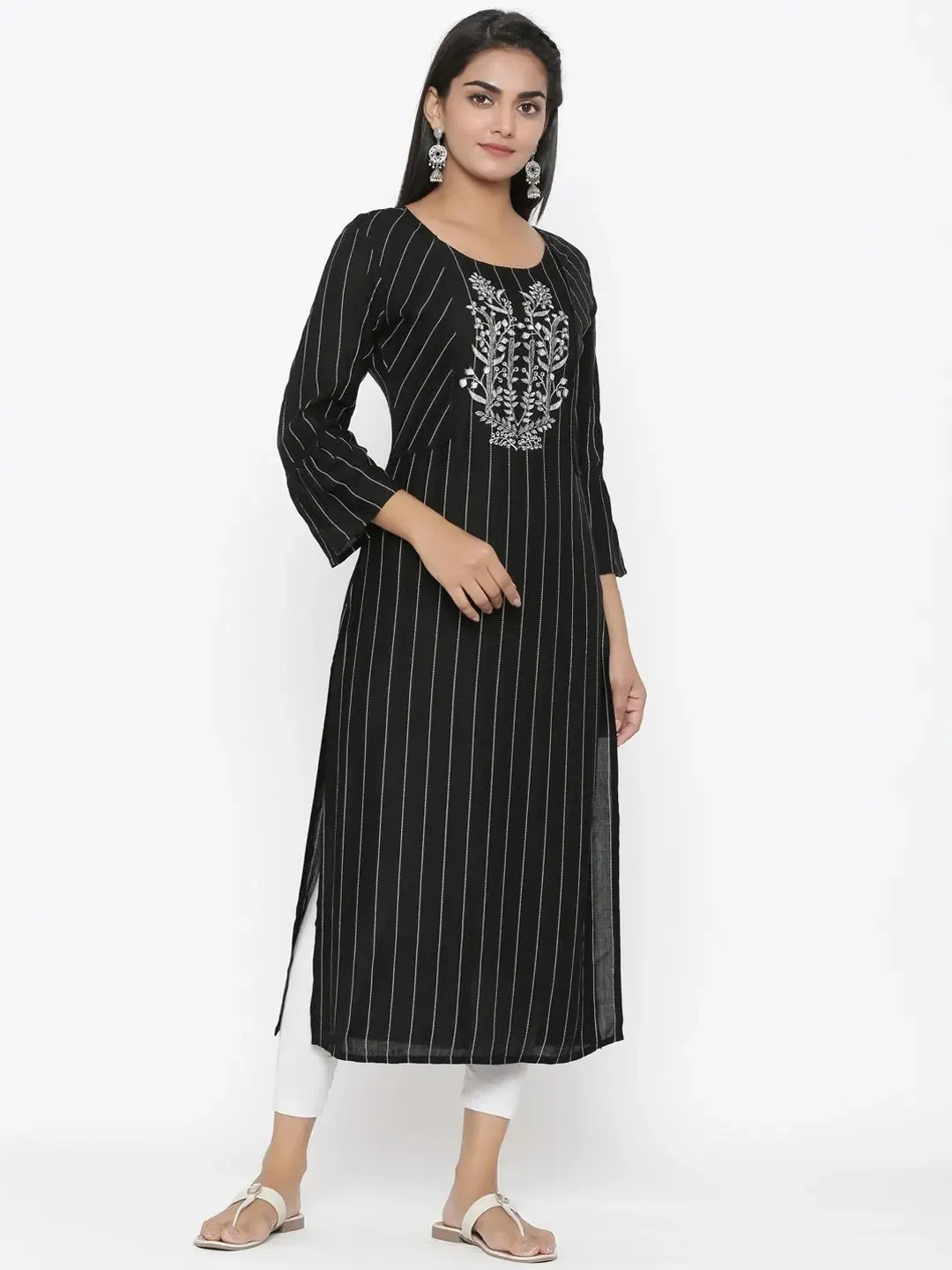 Black Straight Kurta