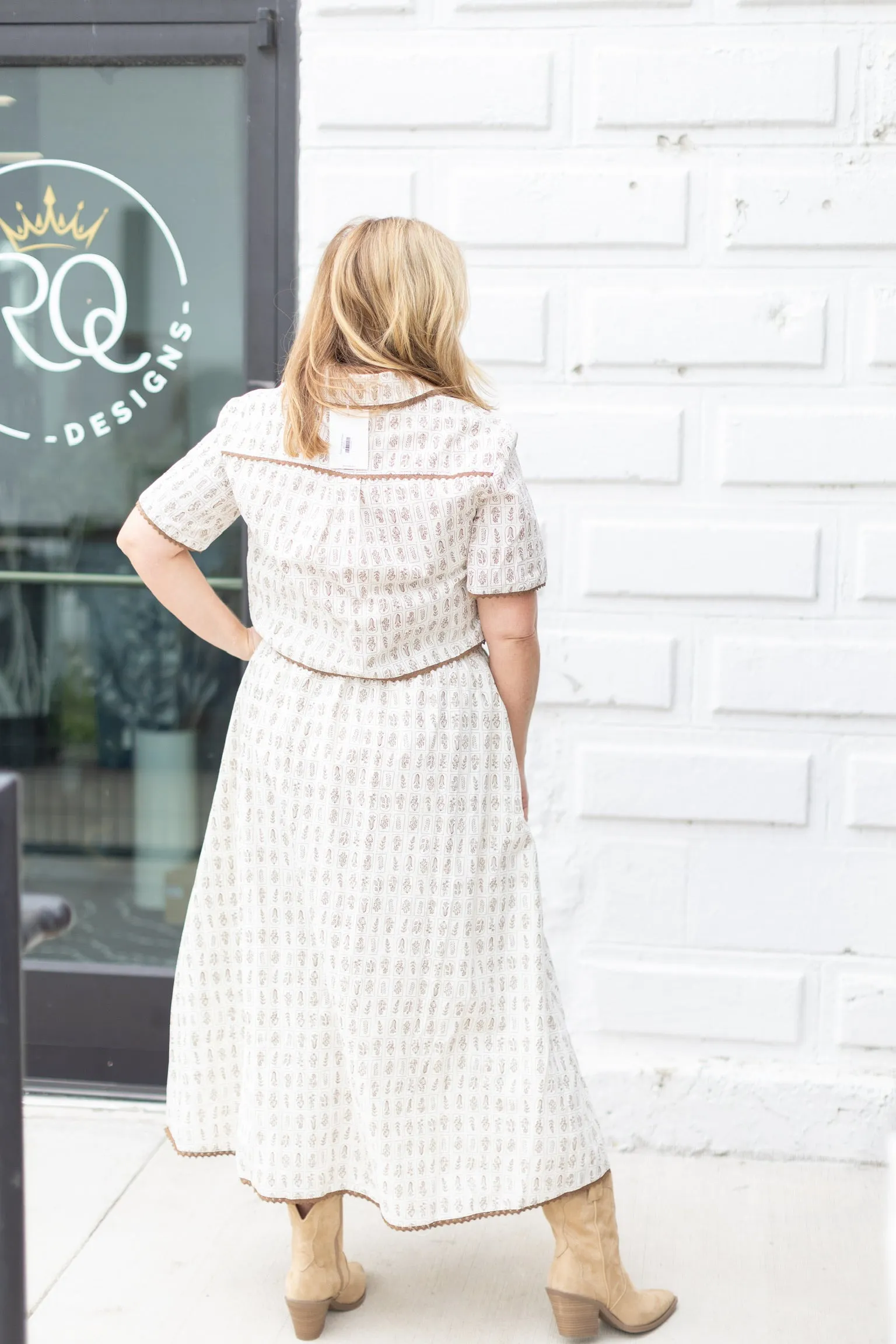 Brown Floral Skirt