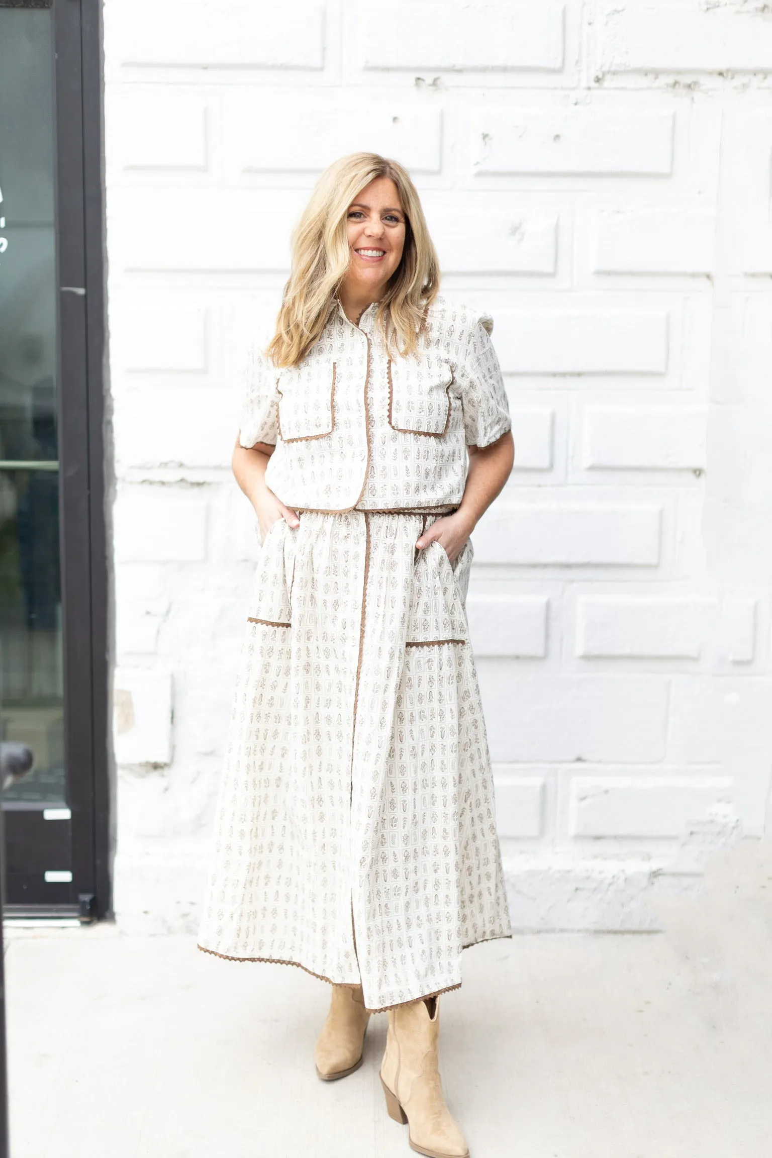 Brown Floral Skirt