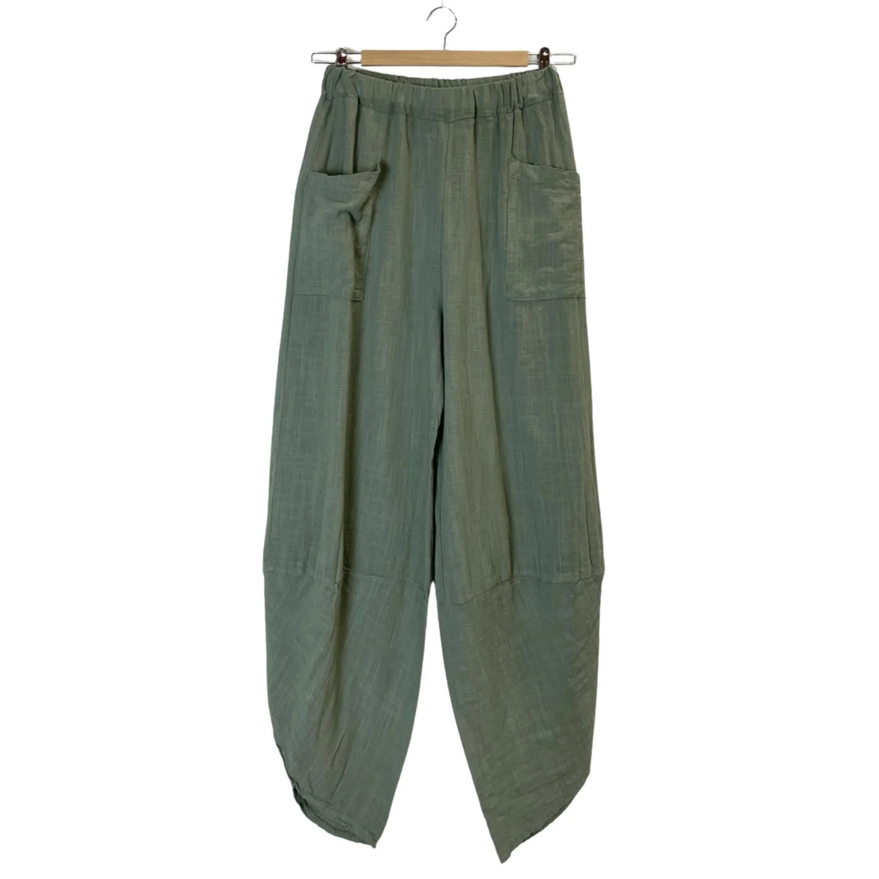 Catherine Poached Cotton Cropped Trousers | One Size