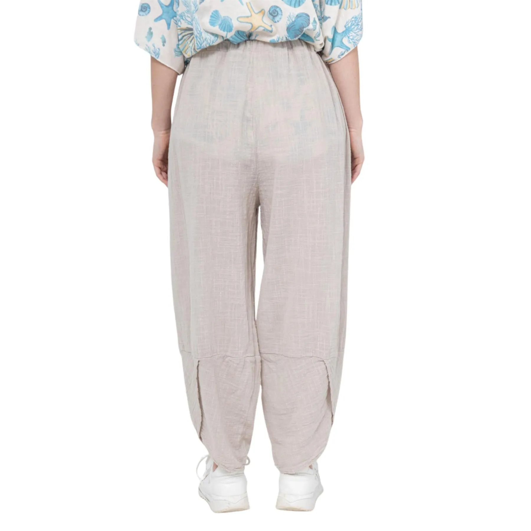 Catherine Poached Cotton Cropped Trousers | One Size