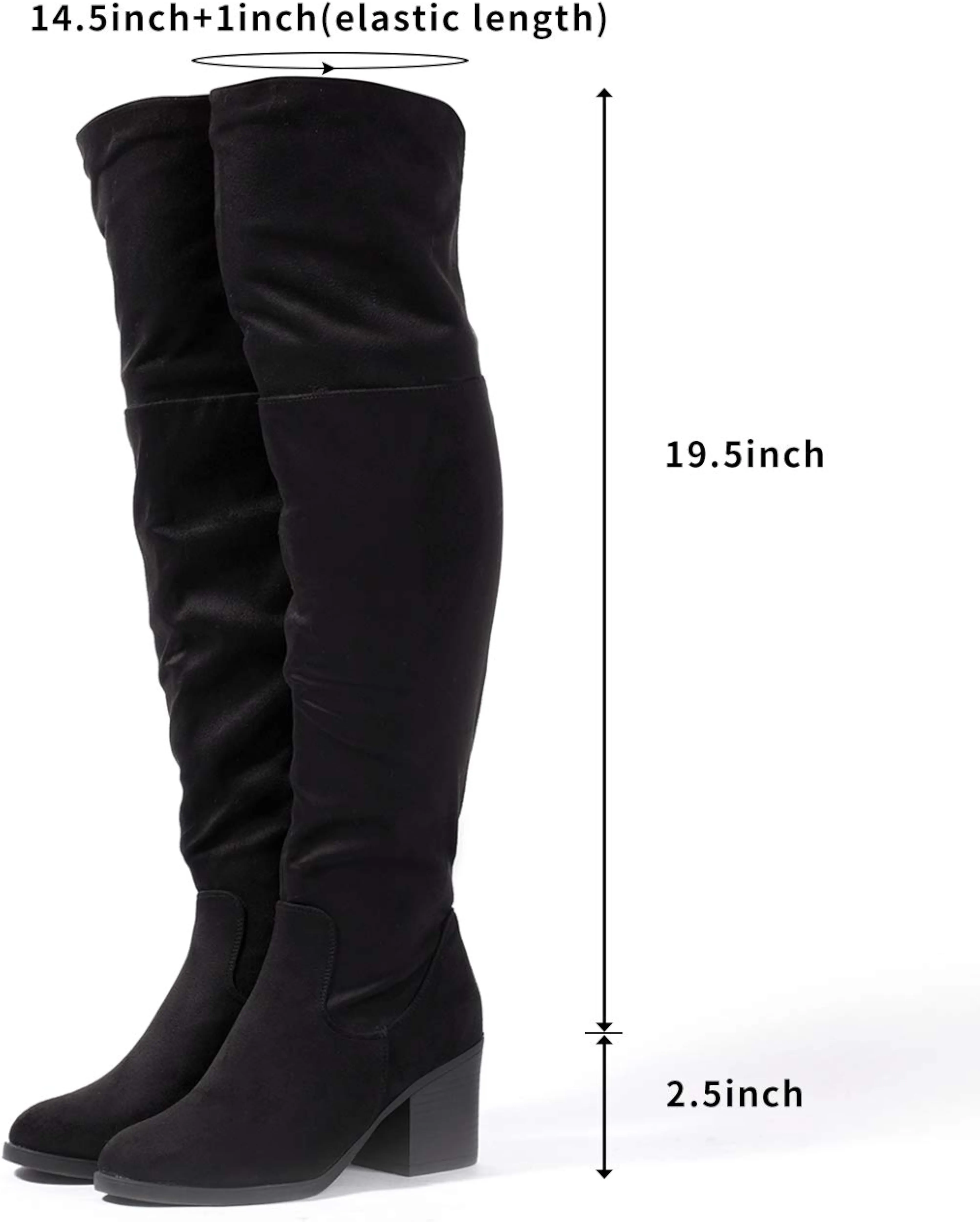 Chestnut Brown Stacked Zippered Over the Knee Boots