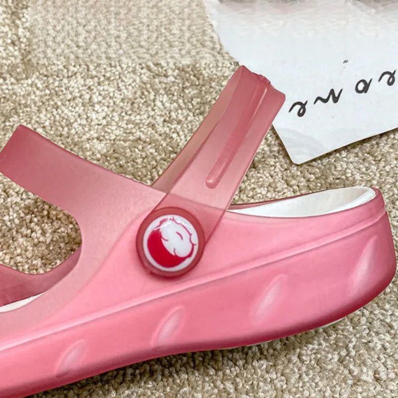 Cuzcare Women Sandal Breathable Comfort Elastic Lightweight Non Slip Translucent Clog Summer Slipper