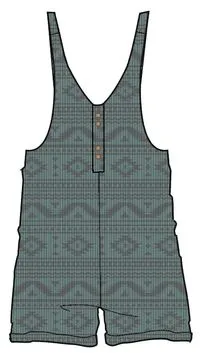 Fun Days Recycled Cord Playsuit - Dark Ivy Adrift