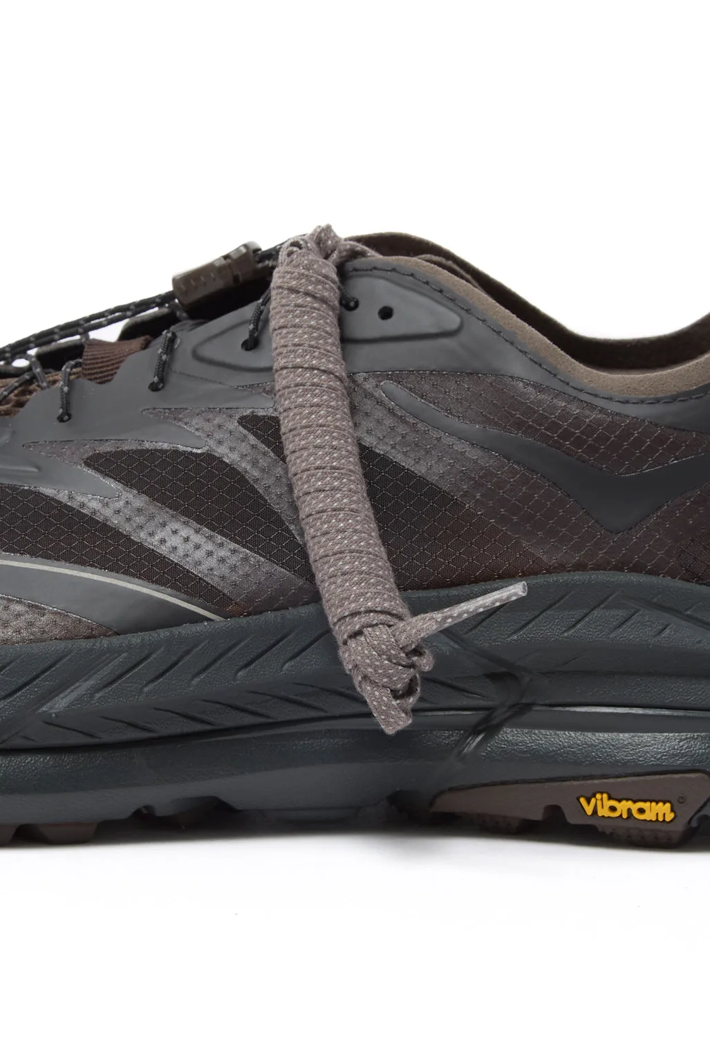 Hoka x Satisfy Mafate Speed 4 Lite Trainers - Coffee
