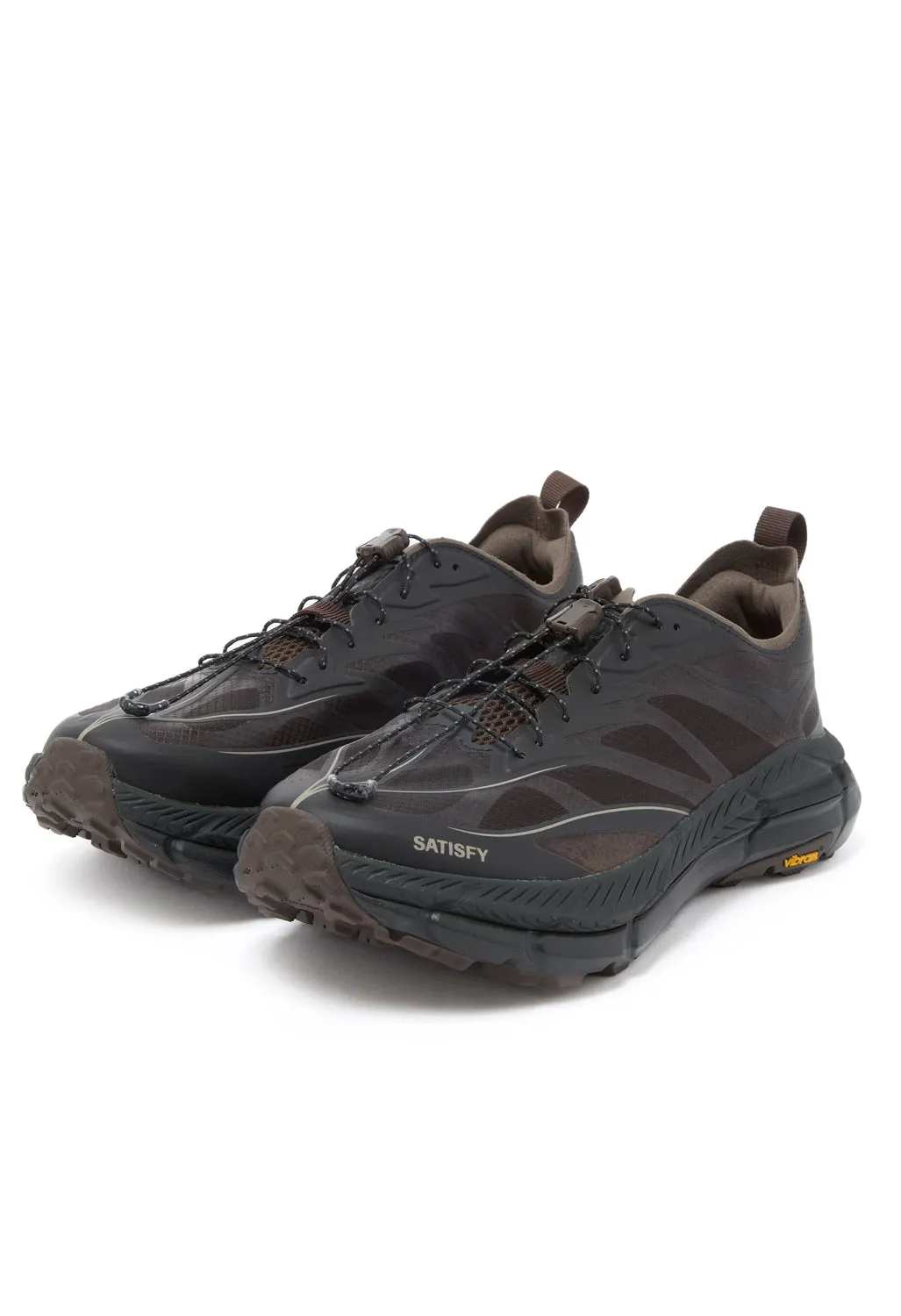 Hoka x Satisfy Mafate Speed 4 Lite Trainers - Coffee