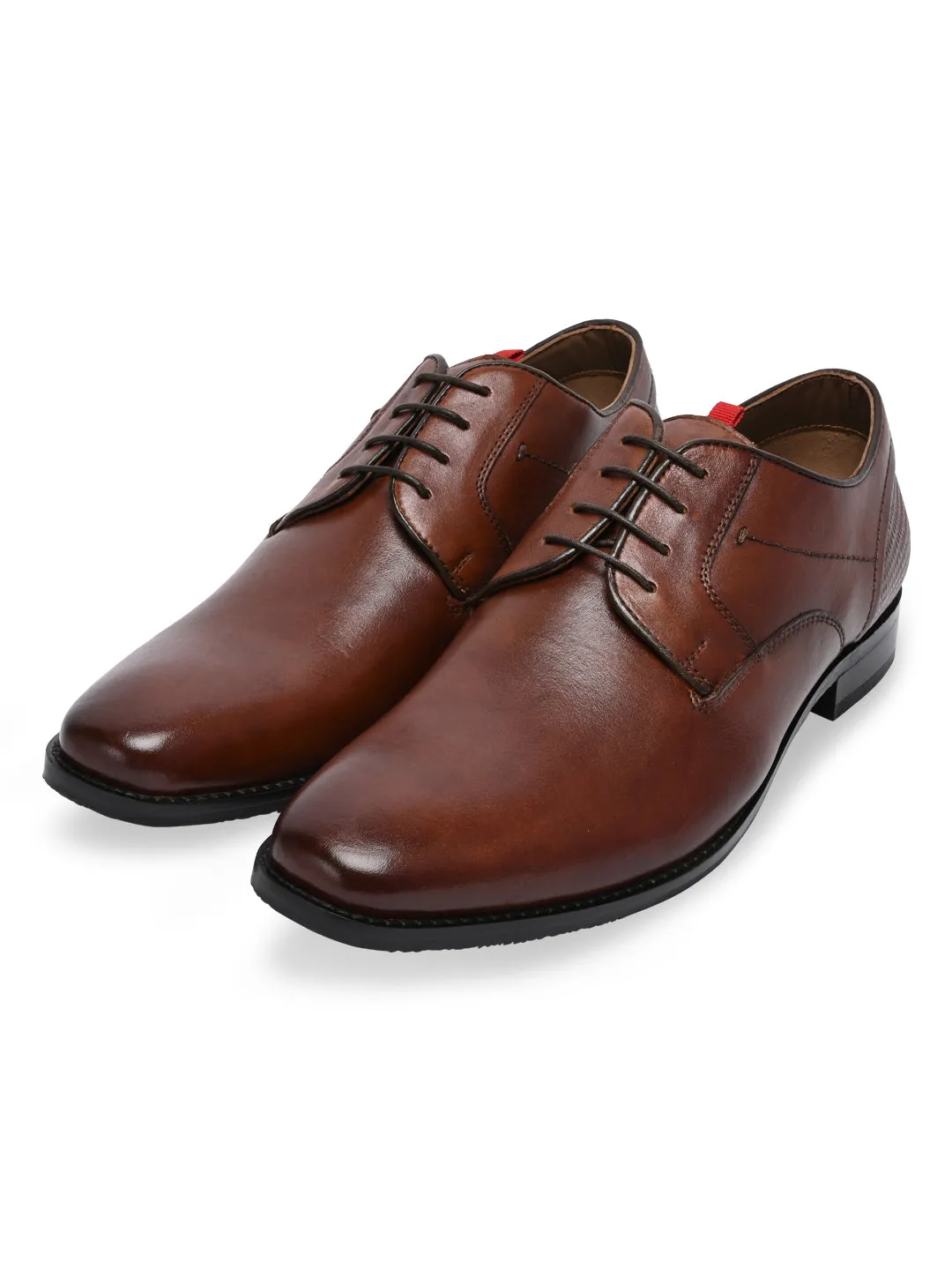 Imperio By Regal Tan Men Classic Leather Formal Lace Ups