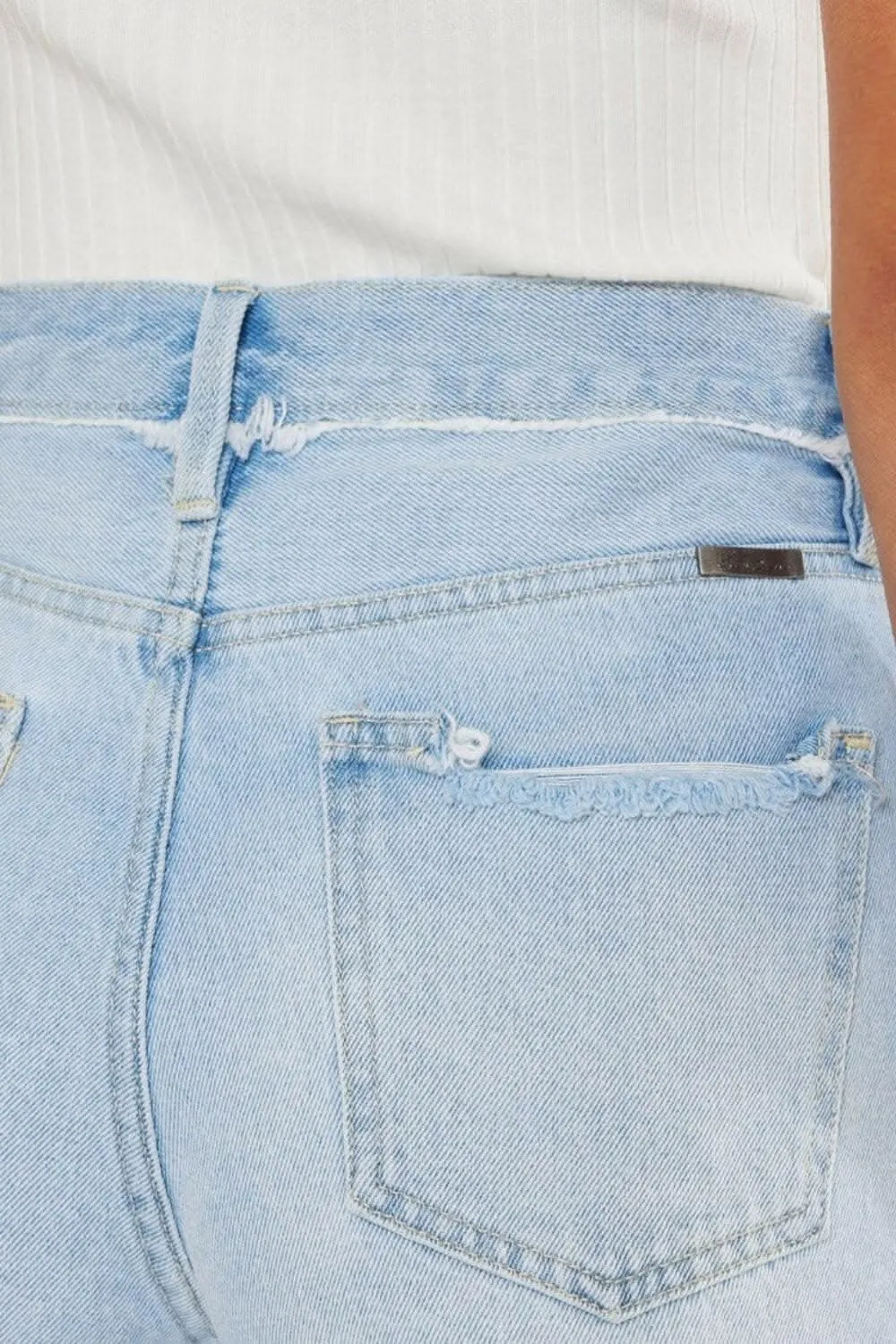 Kancan button-fly distressed shorts