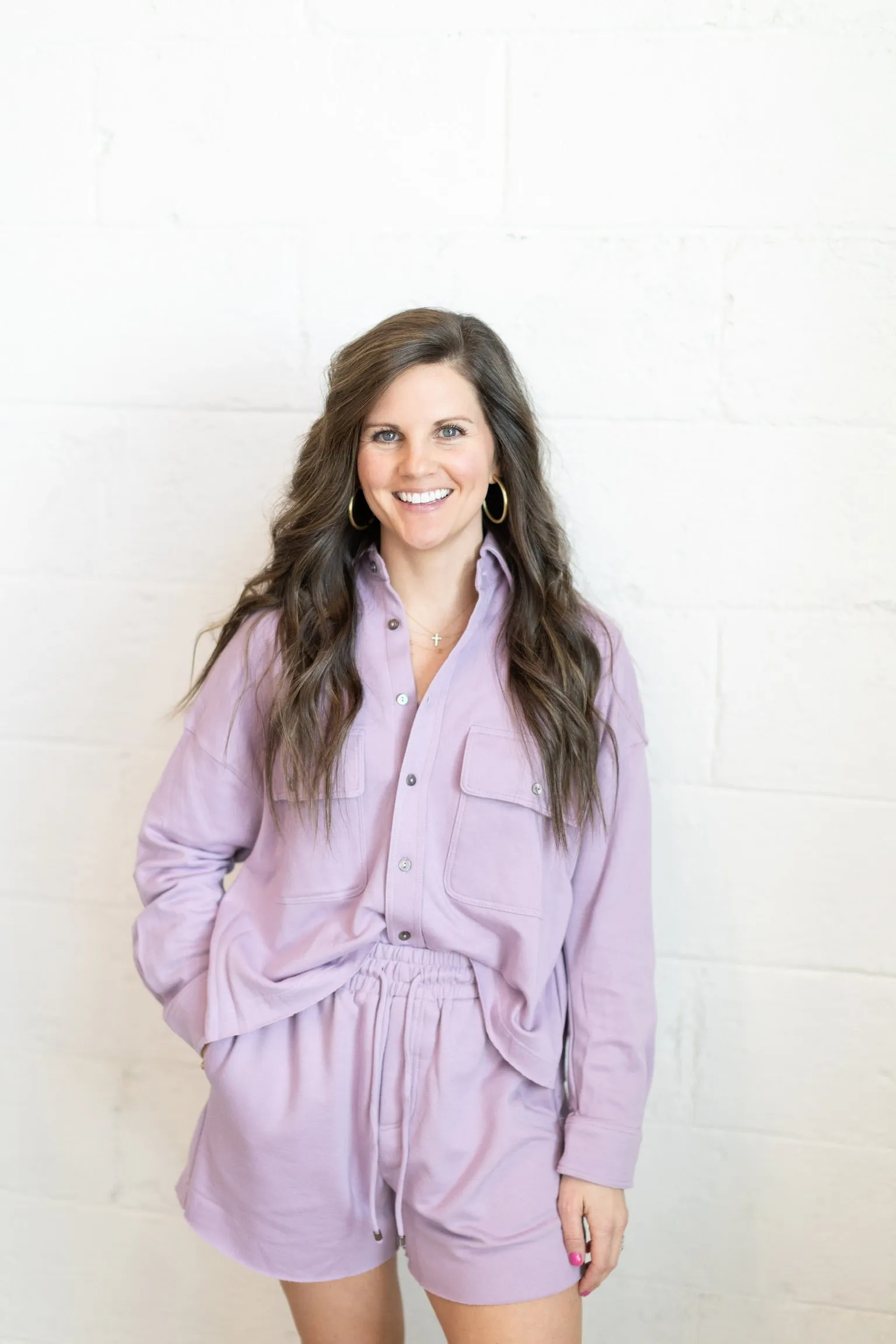 Lavender French Terry Top