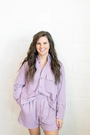 Lavender French Terry Top