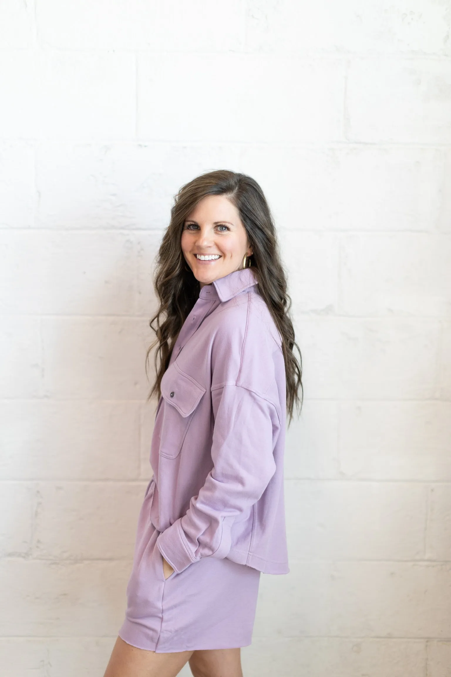Lavender French Terry Top