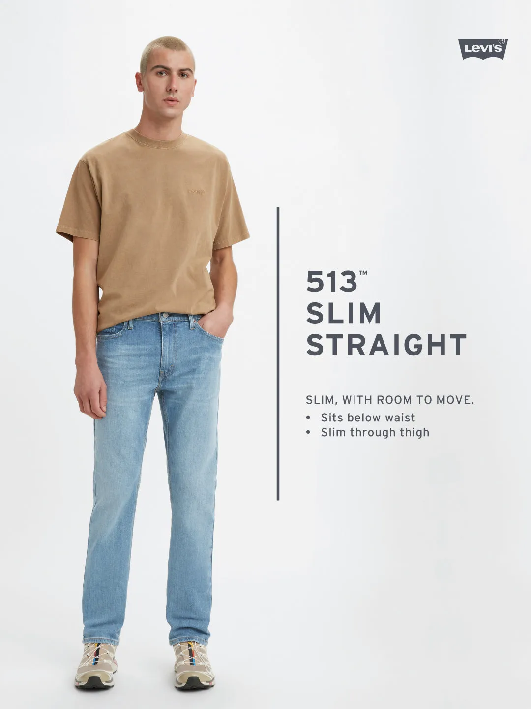 Men's 513 Khaki Slim Fit Chinos