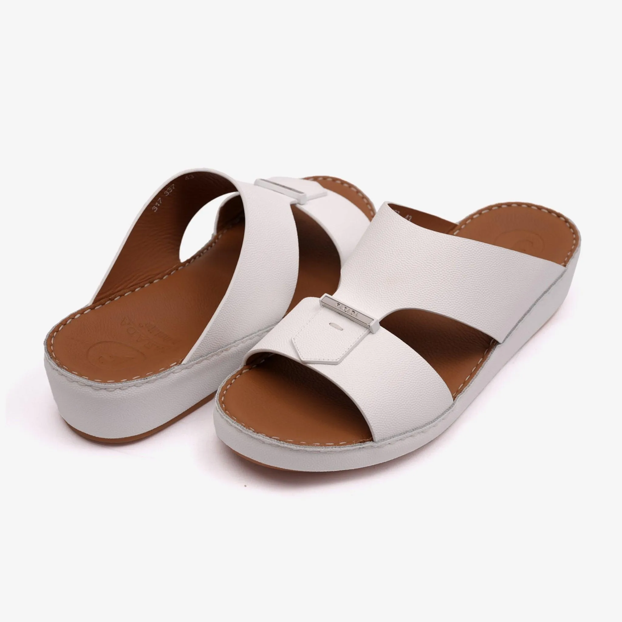 MENS FARADA CLASSIC ARABIC SANDALS WHITE
