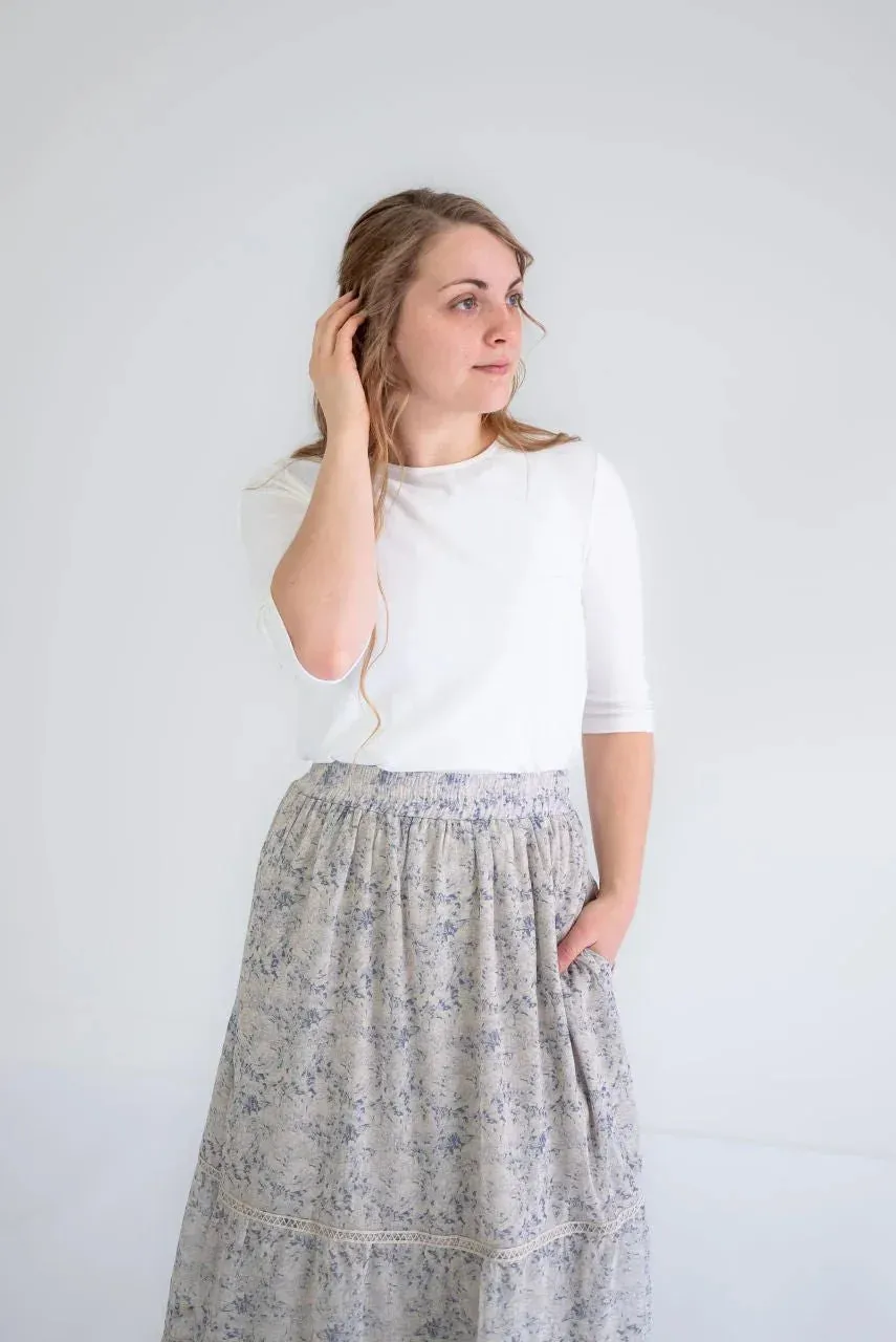 Odette Essential Half Sleeve Top in Ivory