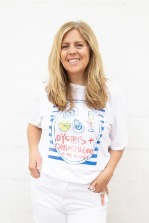Oysters   Champagne Graphic Tee