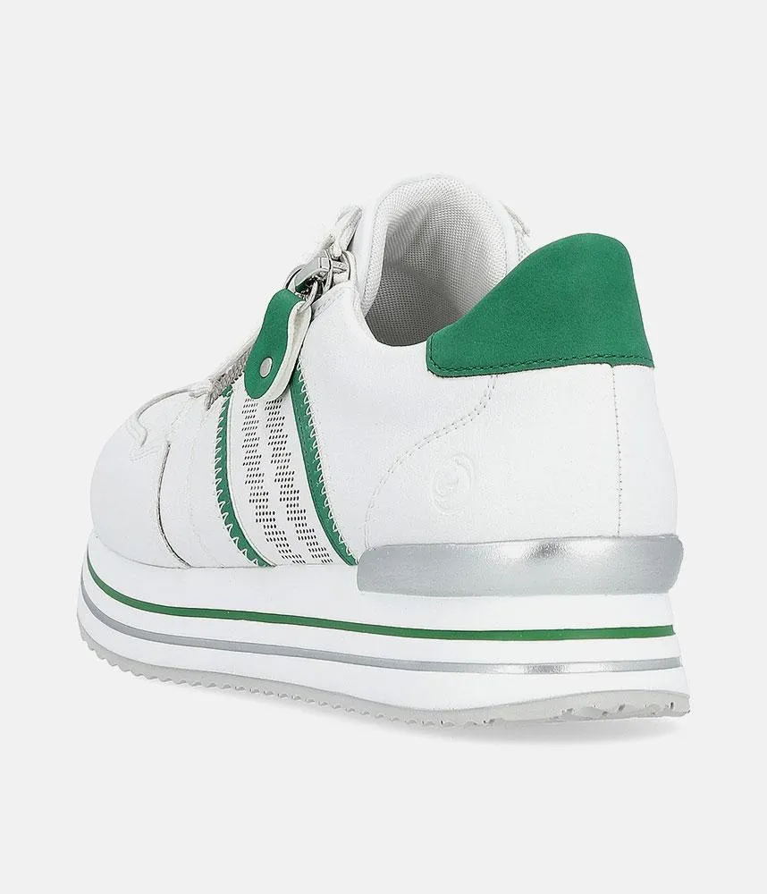 Remonte Sporty Luxe Green/White Sneakers