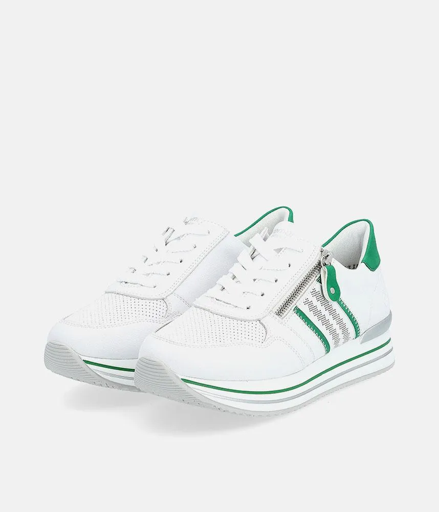 Remonte Sporty Luxe Green/White Sneakers