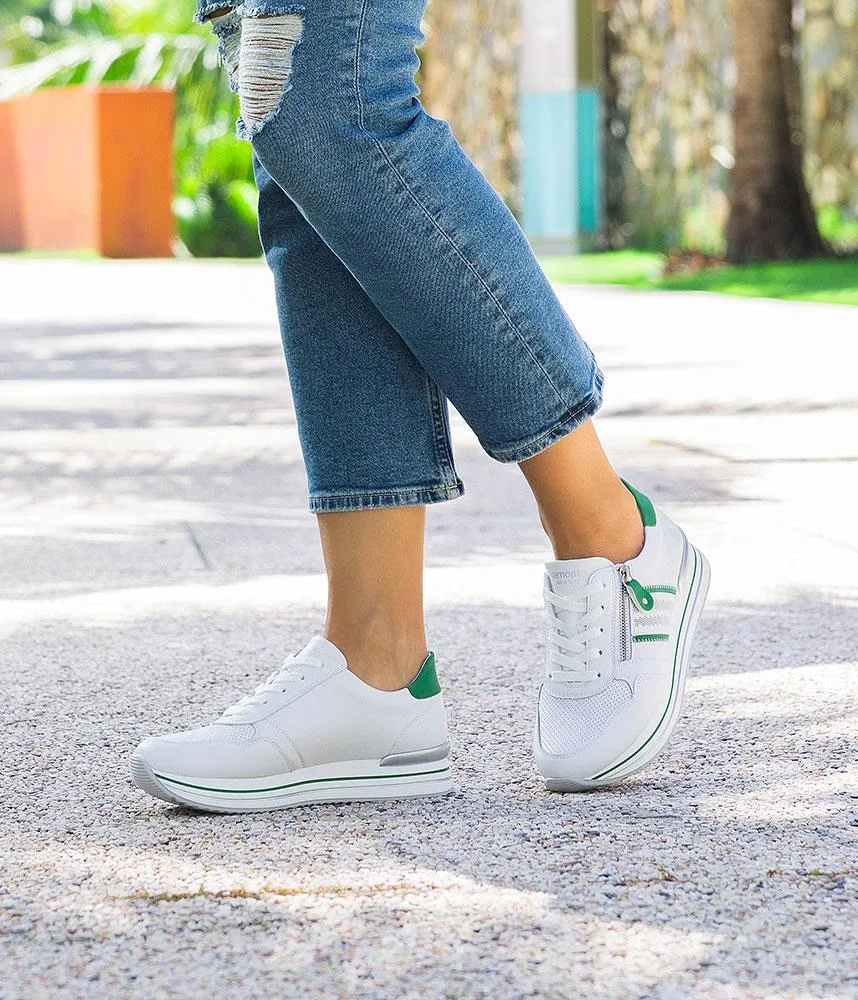 Remonte Sporty Luxe Green/White Sneakers