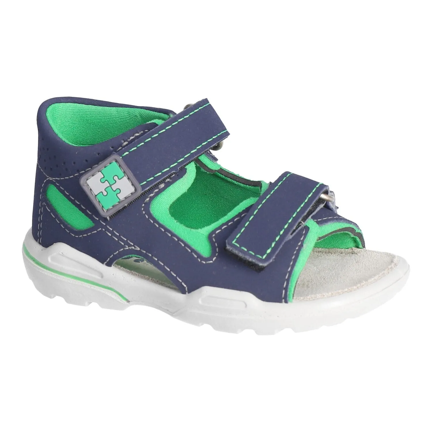 Ricosta Sandals | Manto Waterproof | Navy & Neon Green