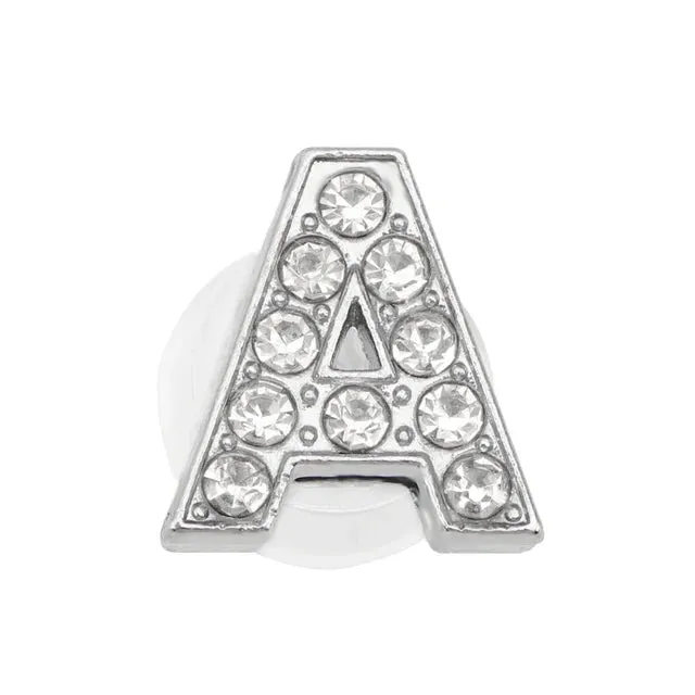 Shoe Charms - Glitter Rhinestone Letter