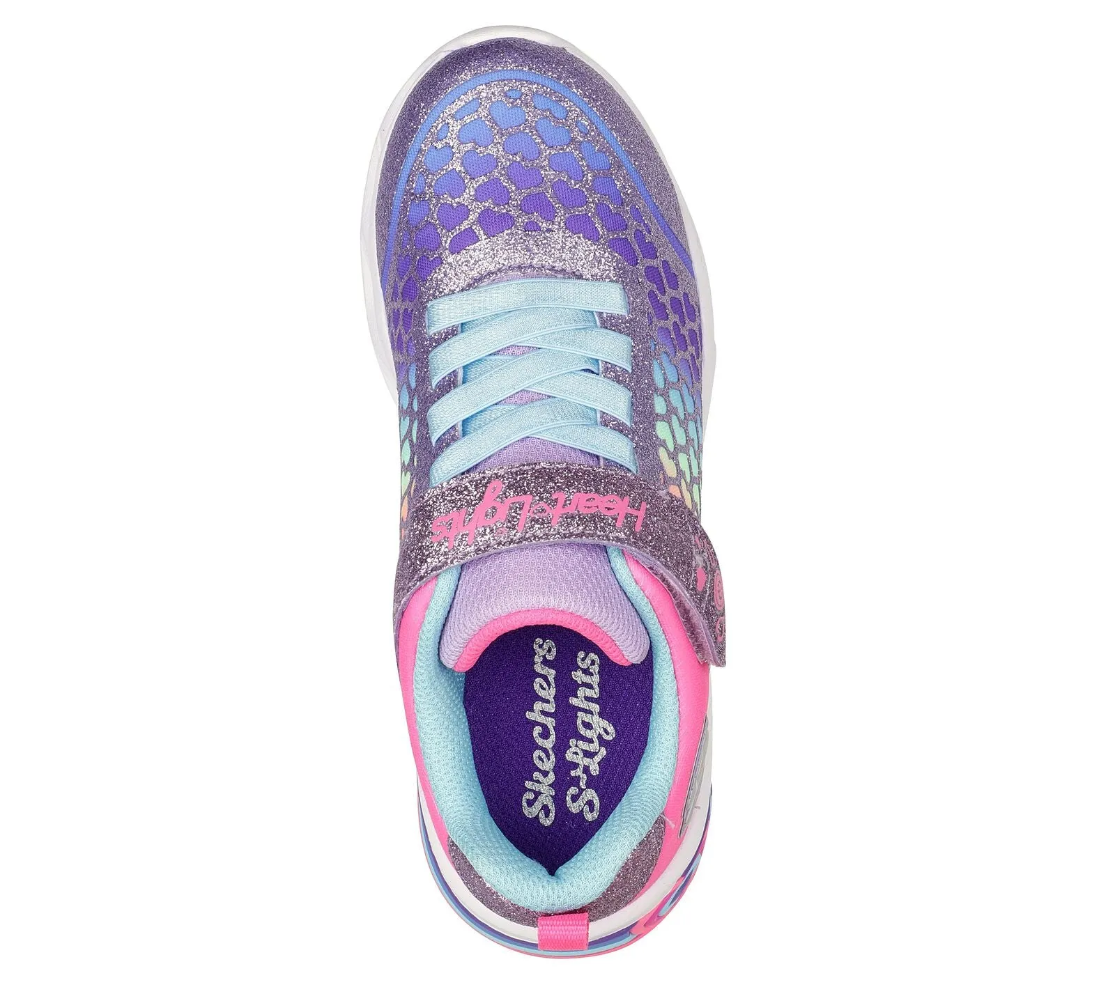 Skechers Girls Heart Lights Lovely Colours - Pink / Multi