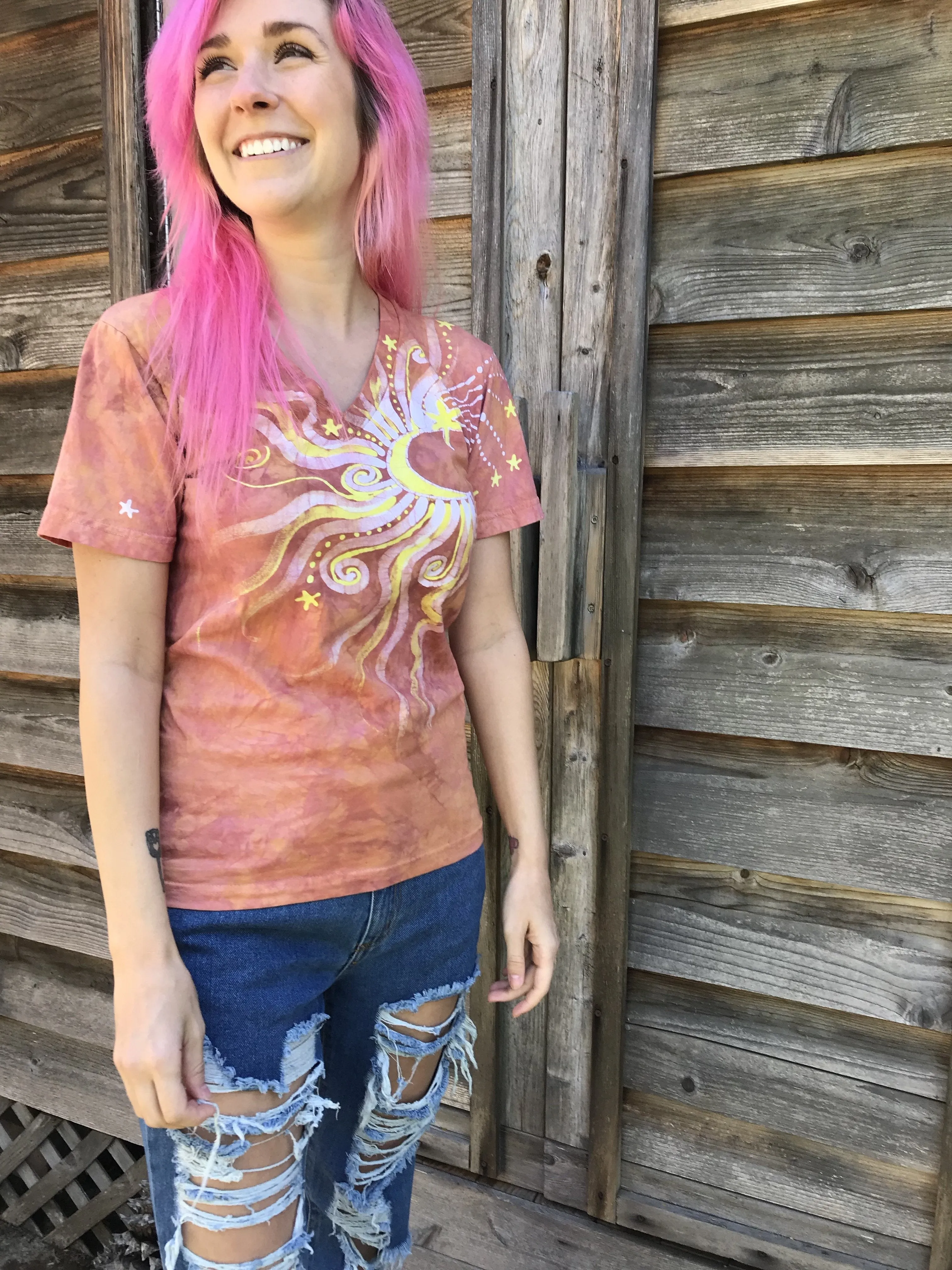 Sunshine Day At The Beach Vneck Tee
