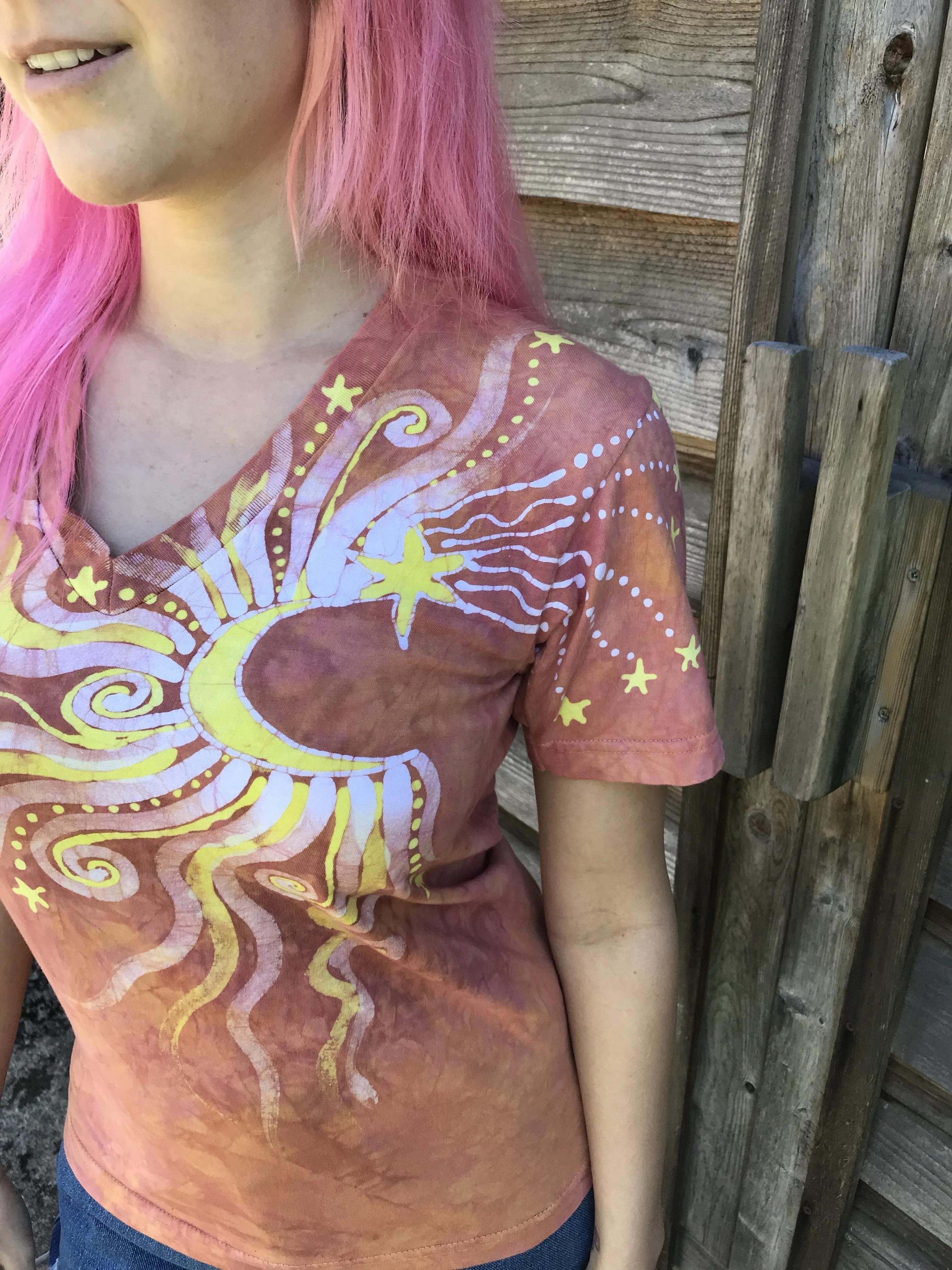 Sunshine Day At The Beach Vneck Tee