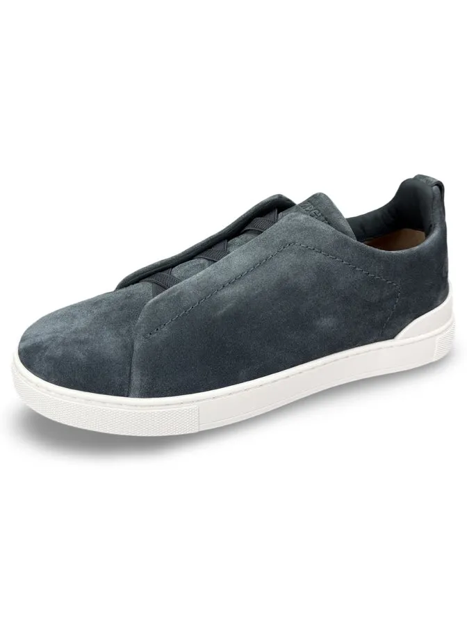 Triple Stitch Sneakers | Teal Suede