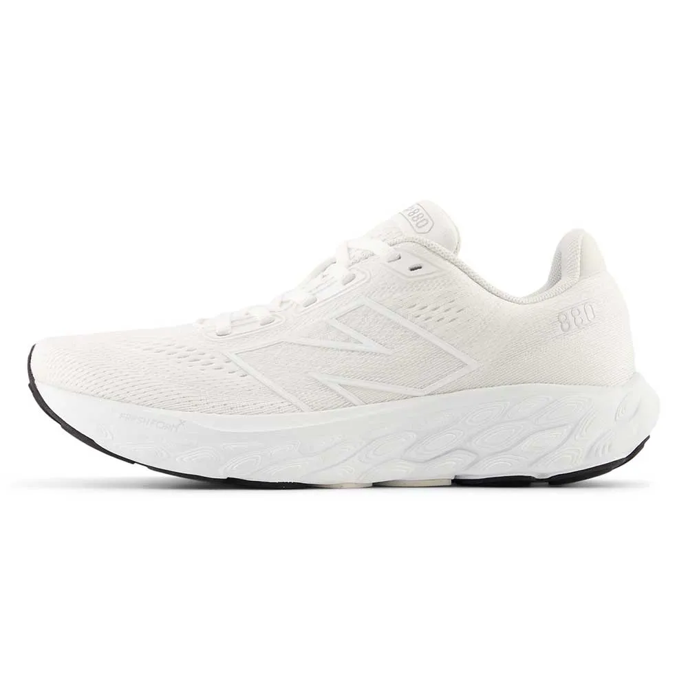 Women's Fresh Foam X 880v14 Running Shoes - White/Silver Metallic - Wide (D)