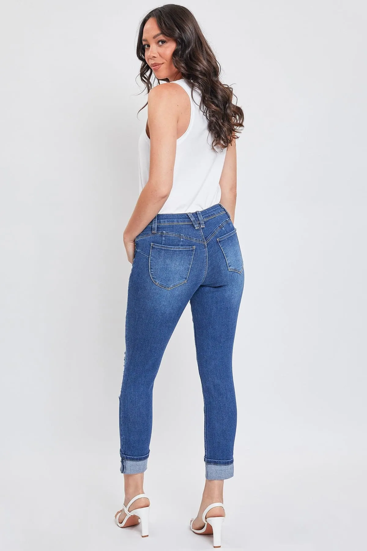 Women's Sustainable WannaBettaButt Mega Cuff Ankle Jeans